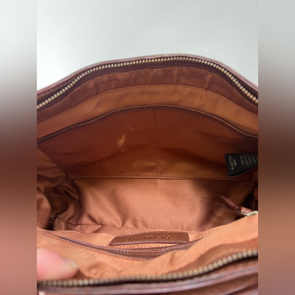 REHARD Anthropologie woven CROSSBODY BAG Italian Brown Cognac Leather Crossbody - Picture 12 of 12